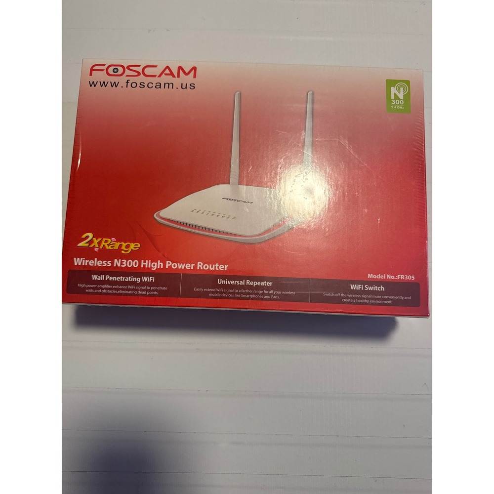 Foscam FR305 Wireless N300 High Power Router 300Mbps 2.4GHz WiFi Range Extender
